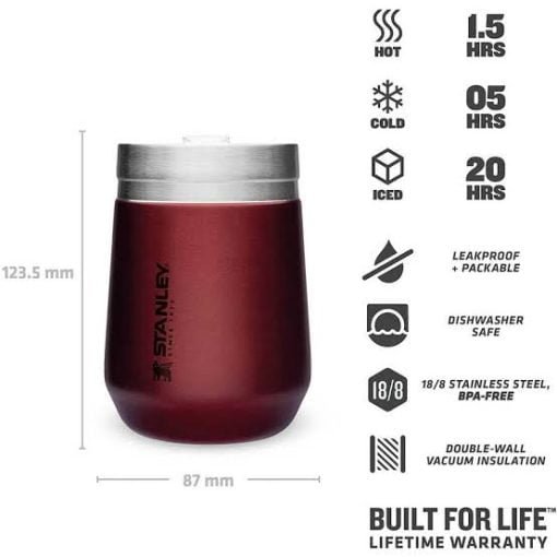 Stanley Go Everyday Termos Bardak 290 ml Bordo - Görsel 4